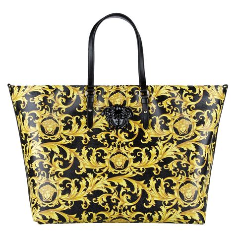 black and gold versace bag|Versace black gold handbag.